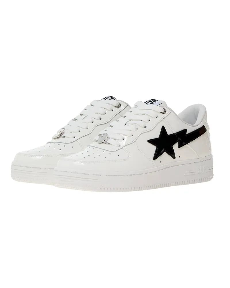 BAPE Men's Sneakers Sta #2 White Leather Trainers White