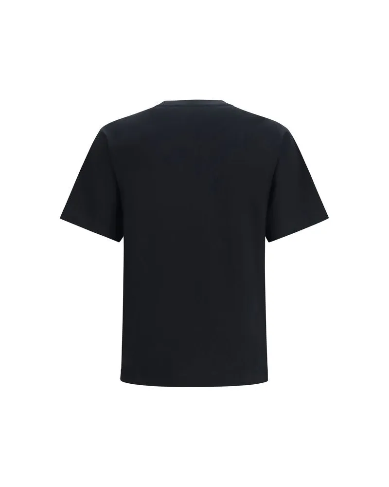 Burberry Men Black Cotton T-Shirt Black