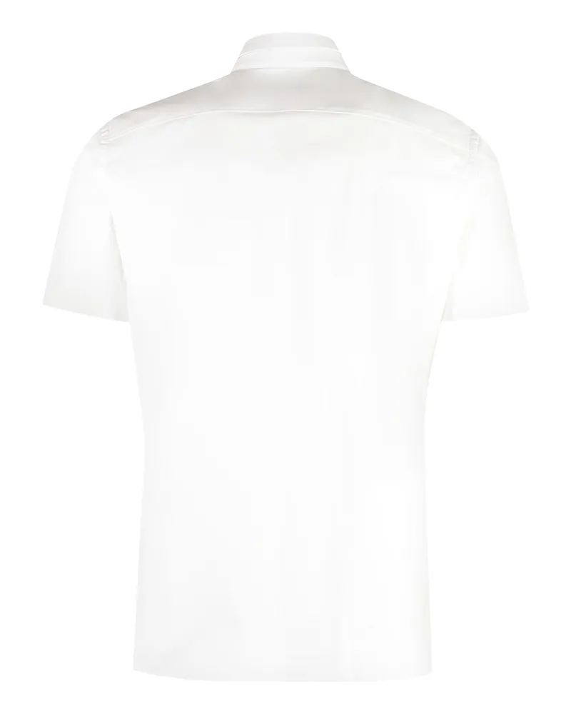 Burberry Men Short-Sleeve Cotton Shirt White White
