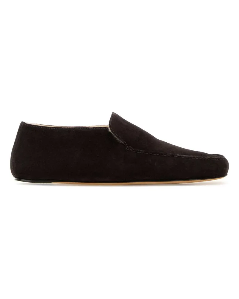 The Row Men's Leo Loafer Brown Suede Brown