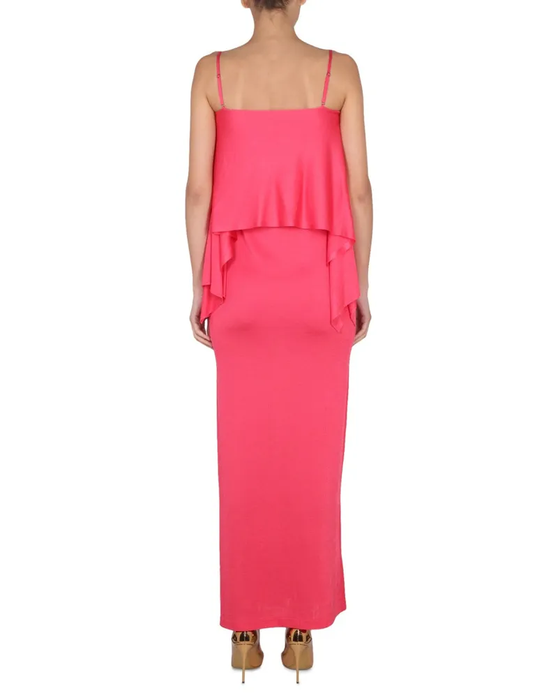 Tom Ford Ruffle Hem Dress — Fuchsia Fuchsia