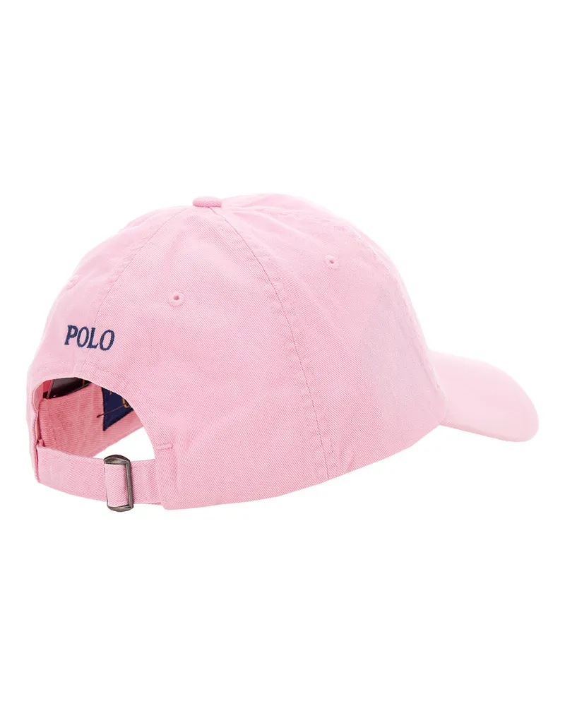 Ralph Lauren 710548524 Embroidered Pony Logo Baseball Cap — Pink Pink
