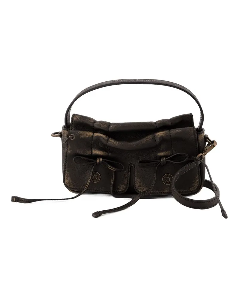 Acne Studios Unisex Multipocket Micro Vintage Crossbody -  Leather Brown Calfskin Bags Handbags-Purses Brown