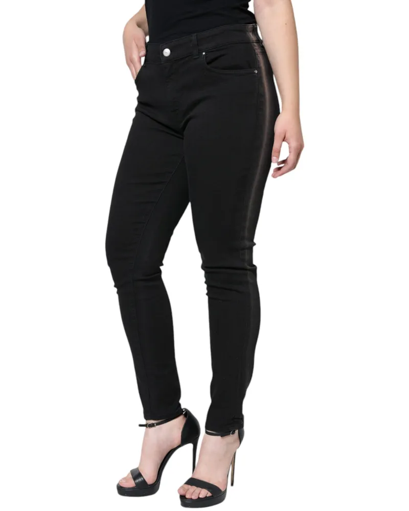 Dolce & Gabbana Cotton Stretch Skinny Denim Jeans — Black Black