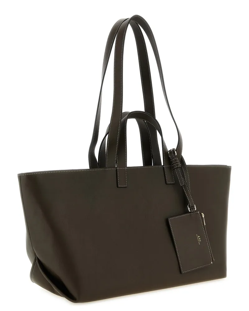 A.P.C. Le Drummer Tote Bag — Dark brown Dark