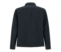 Heavy Cotton Twill Overshirt — Black