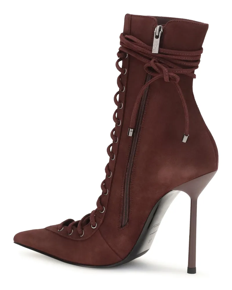 Le Silla Women's Ankle Boots Colette Cherry Calf Leather Burgundy