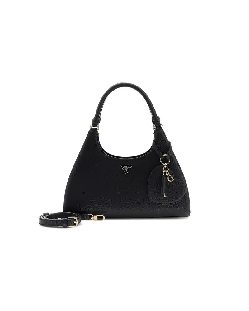 Guess Women's Shoulder Bag Black Polyurethane - Satchel-Bags Black
