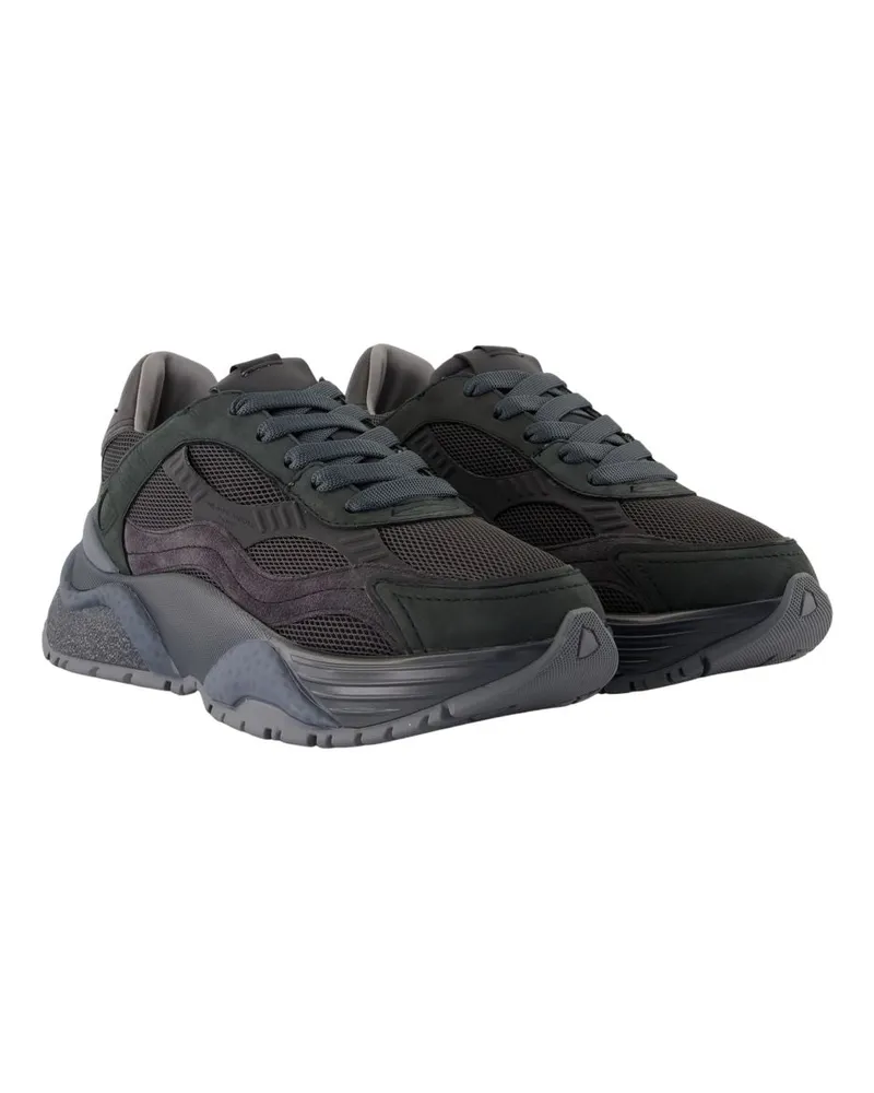 Philippe Model Women's Sneakers Odeon Low -  Leather Black Calfskin Shoes Black