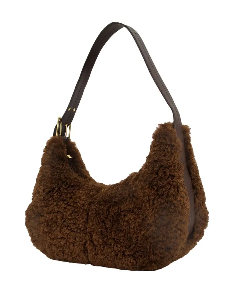 Ganni Synthetic Hobo Bag — Brown Brown