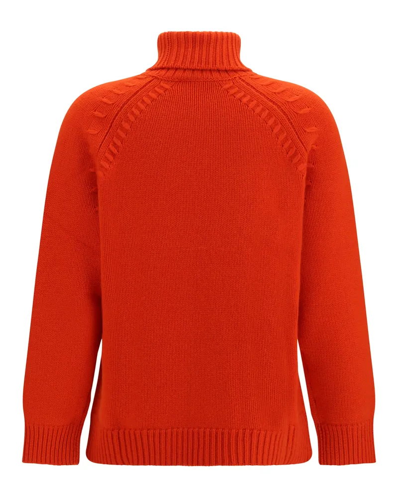 P.A.R.O.S.H. Women's Turtleneck Cashmere Sweater Orange Orange