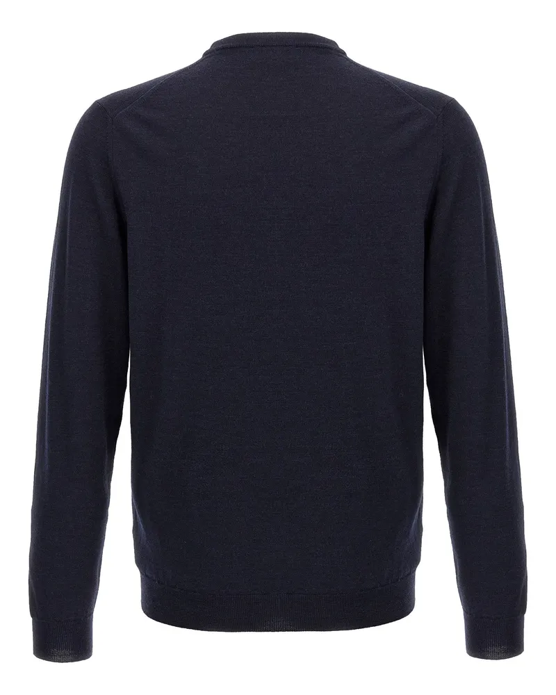 Zanone Flexwool Wool Sweater — Navy Navy