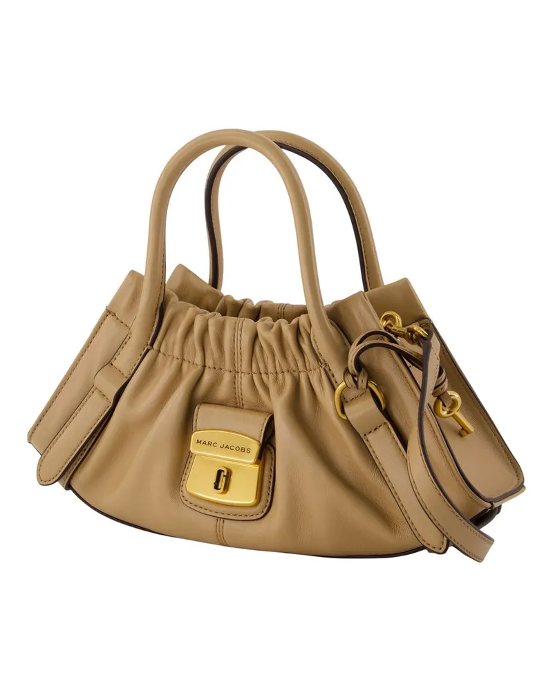 Marc Jacobs Women's The Small Satchel Bag -  Leather Brown Lambskin Handbags-Purses Beige