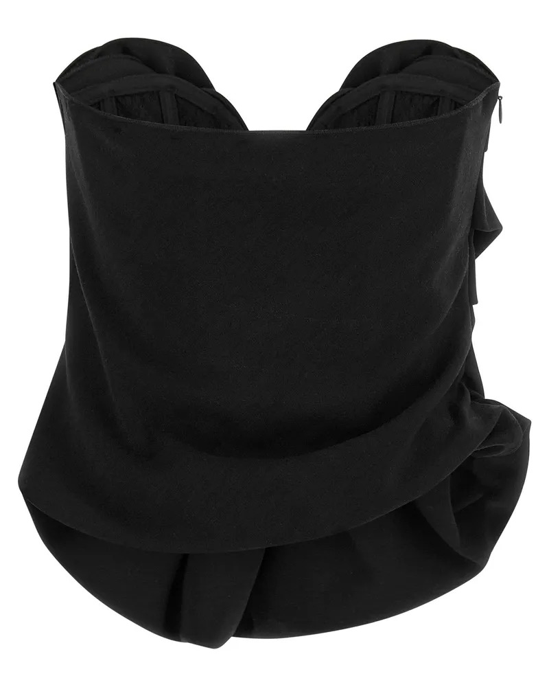 Magda Butrym Off-Shoulder Corset Bodysuit — Black Black