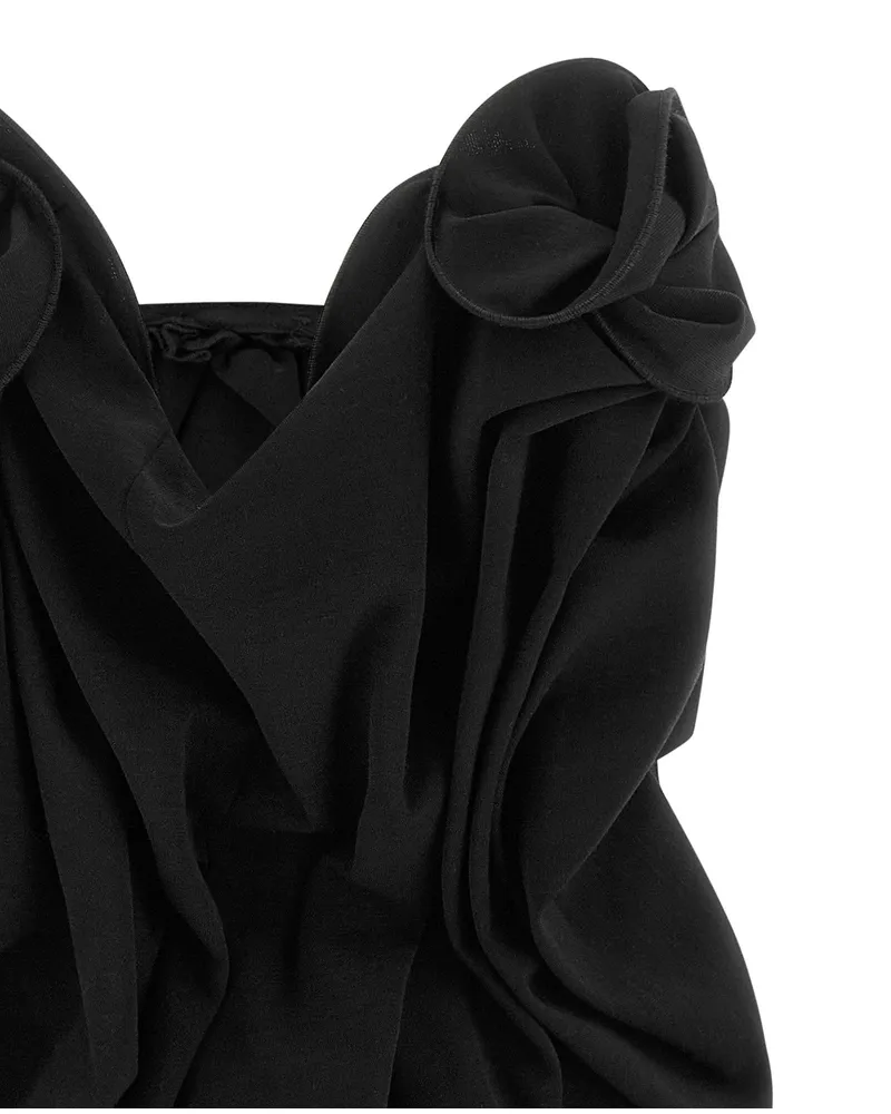 Magda Butrym Off-Shoulder Corset Bodysuit — Black Black