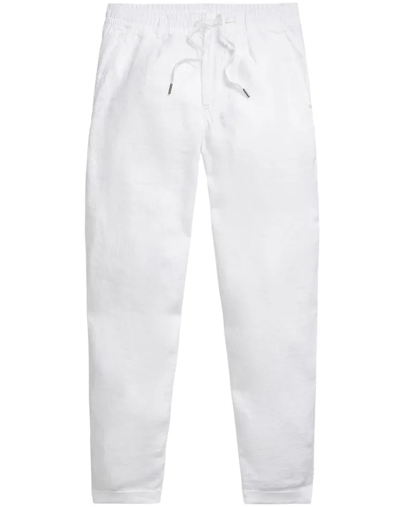 Ralph Lauren Men's Trousers Lateef White Linen White