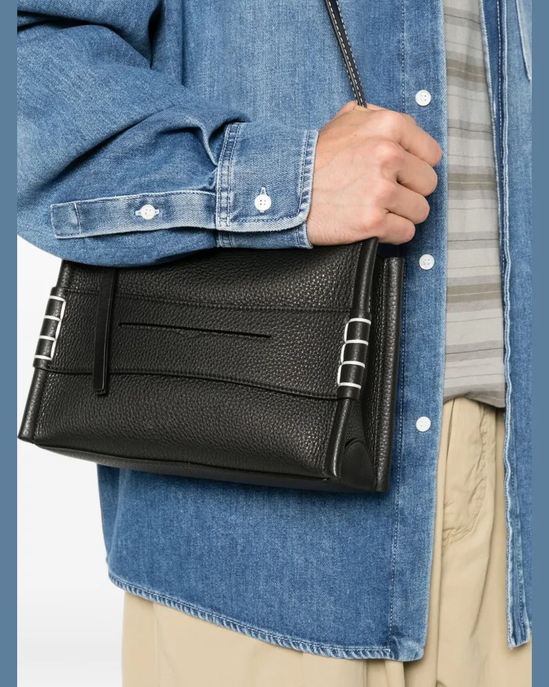 032c Pebbled Leather Shoulder Bag — Black Black