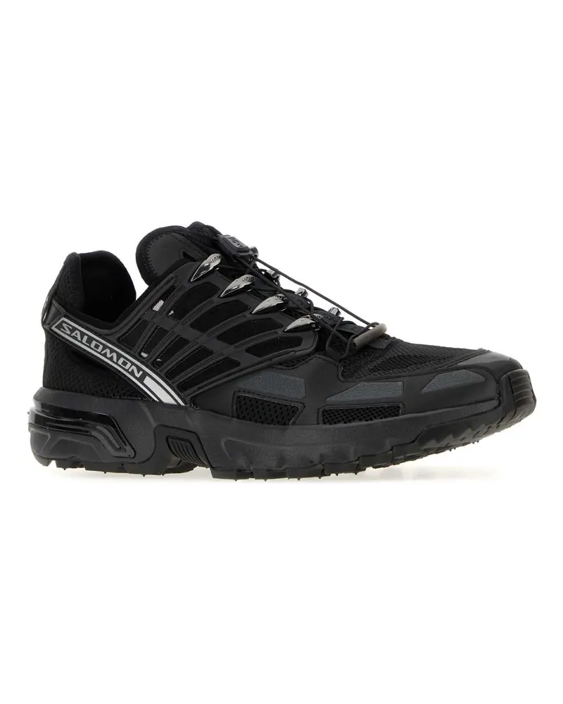 Salomon Unisex Black Mesh And Rubber Acs Pro Sneakers Black-Black-Black Black/black/black Black