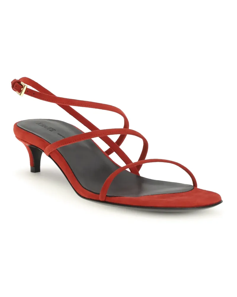 KHAITE Women's Loop Sandals Lipstick Calf Leather Bos Taurus Red