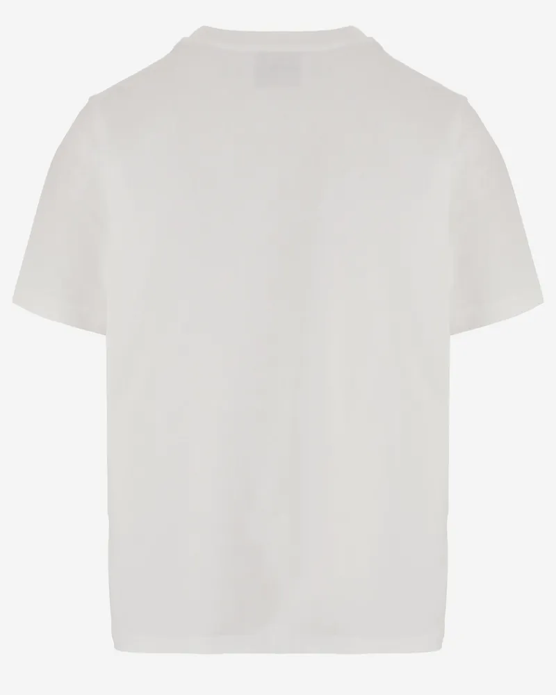 Casablanca Paris Men's Cotton T-Shirt With Logo Print White Organic T-Shirts And Polos White