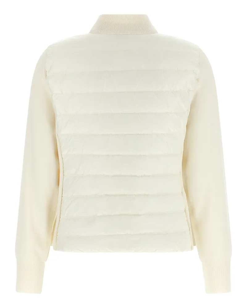 Moncler Quilted Hybrid Down Jacket — White White