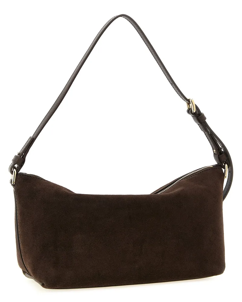 Furla Suede Shoulder Bag — Brown Brown