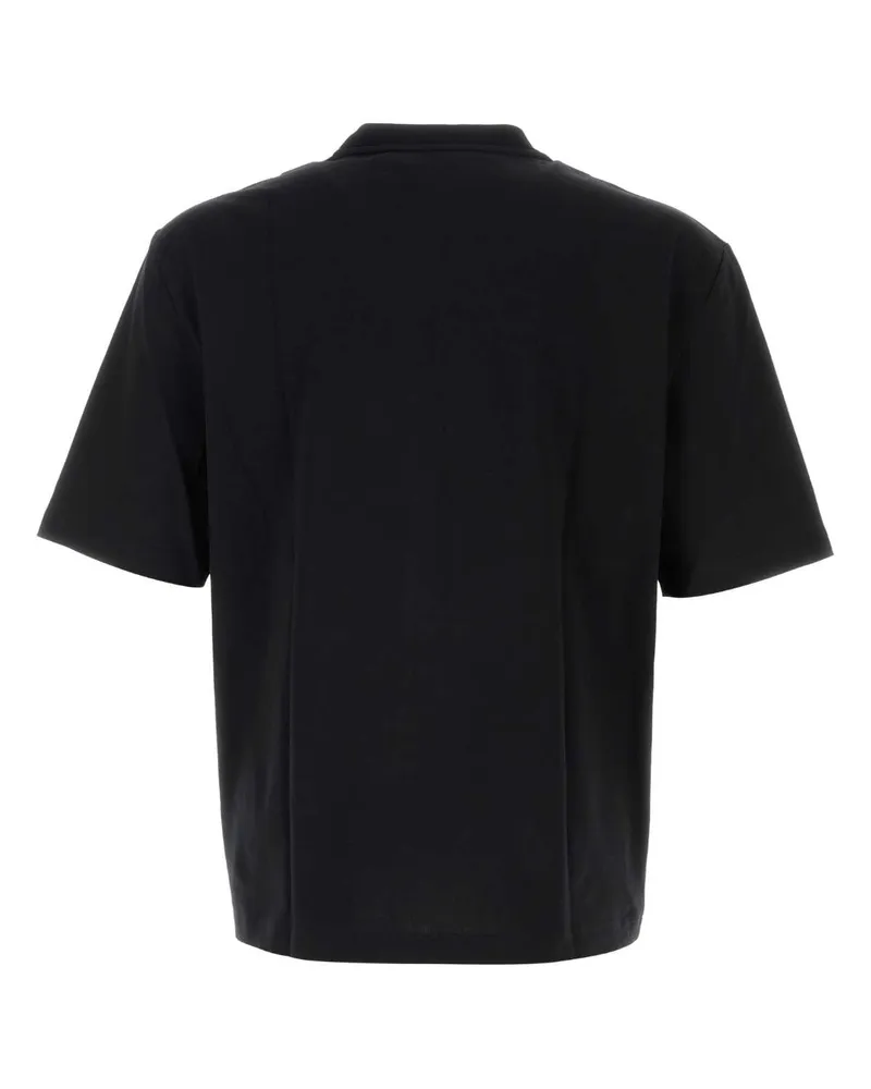 1989 STUDIO Men's Minimalist Logo T-Shirt Black Cotton Black