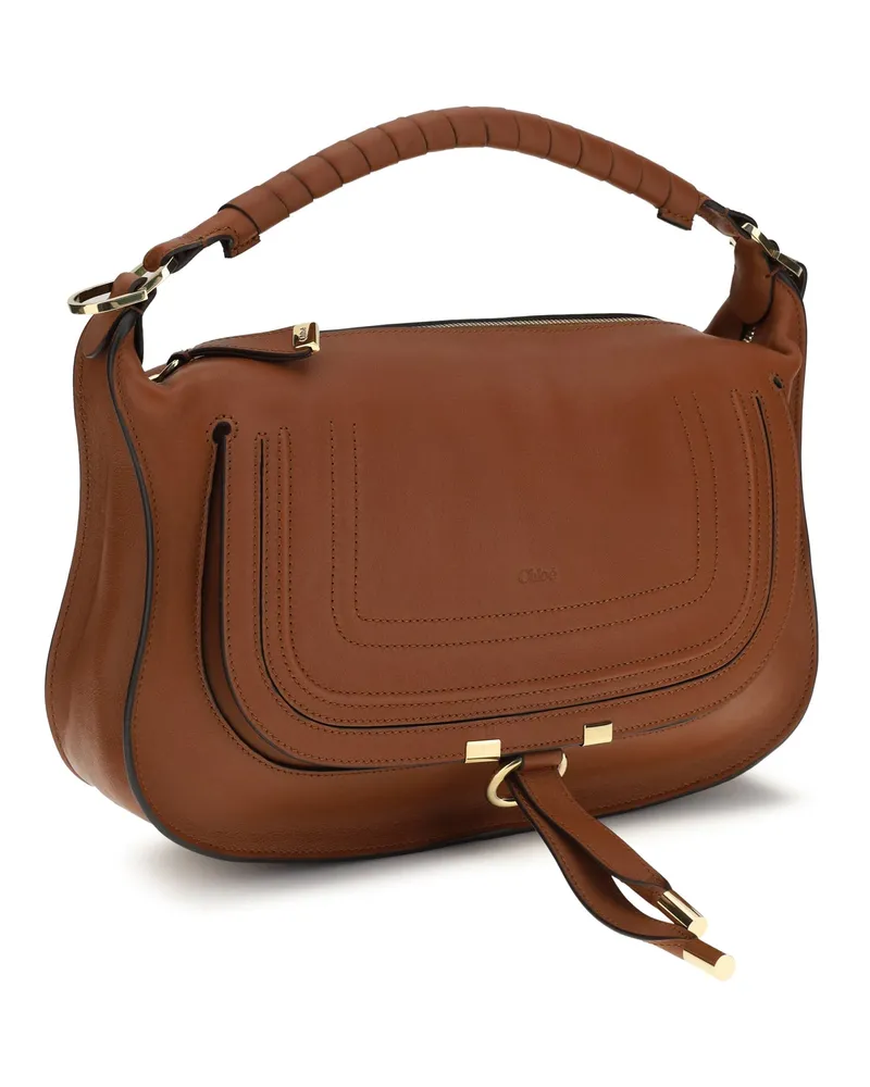 Chloé Marcie Shoulder Bag — Brown Brown