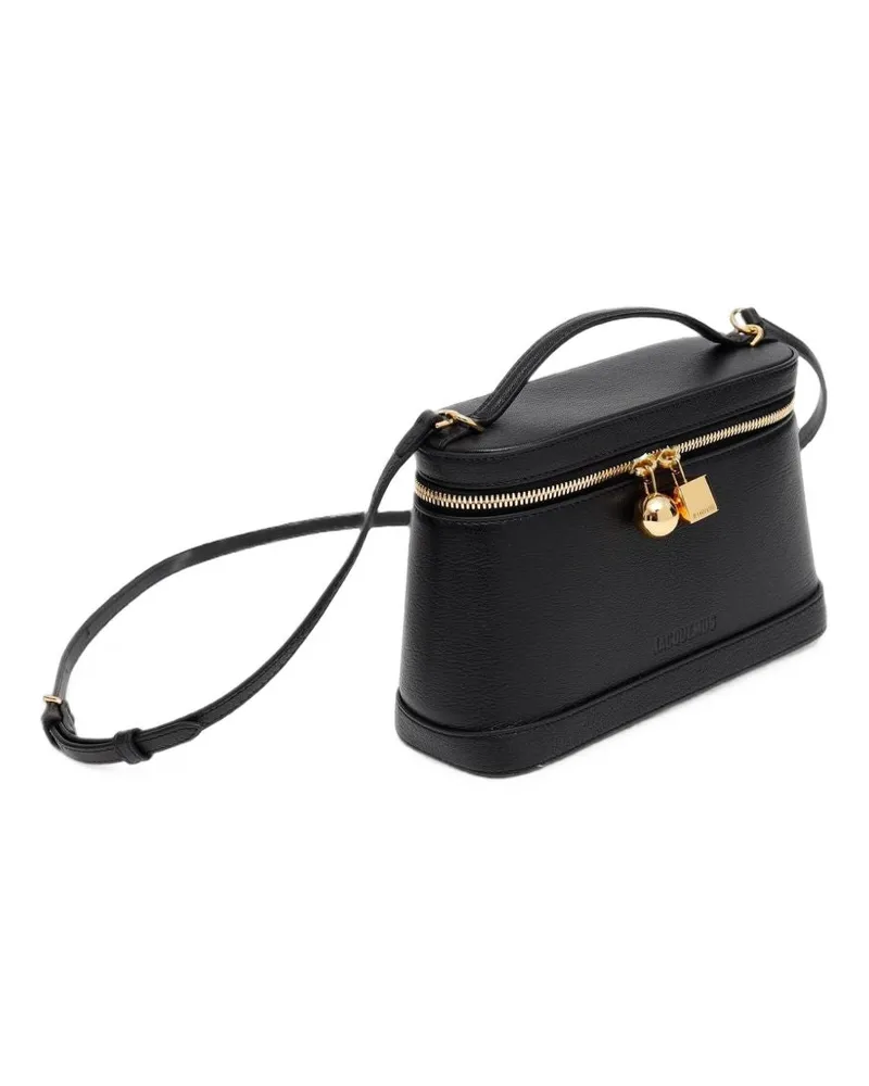 Jacquemus Le Petit Vanity Shoulder Bag — Black Black