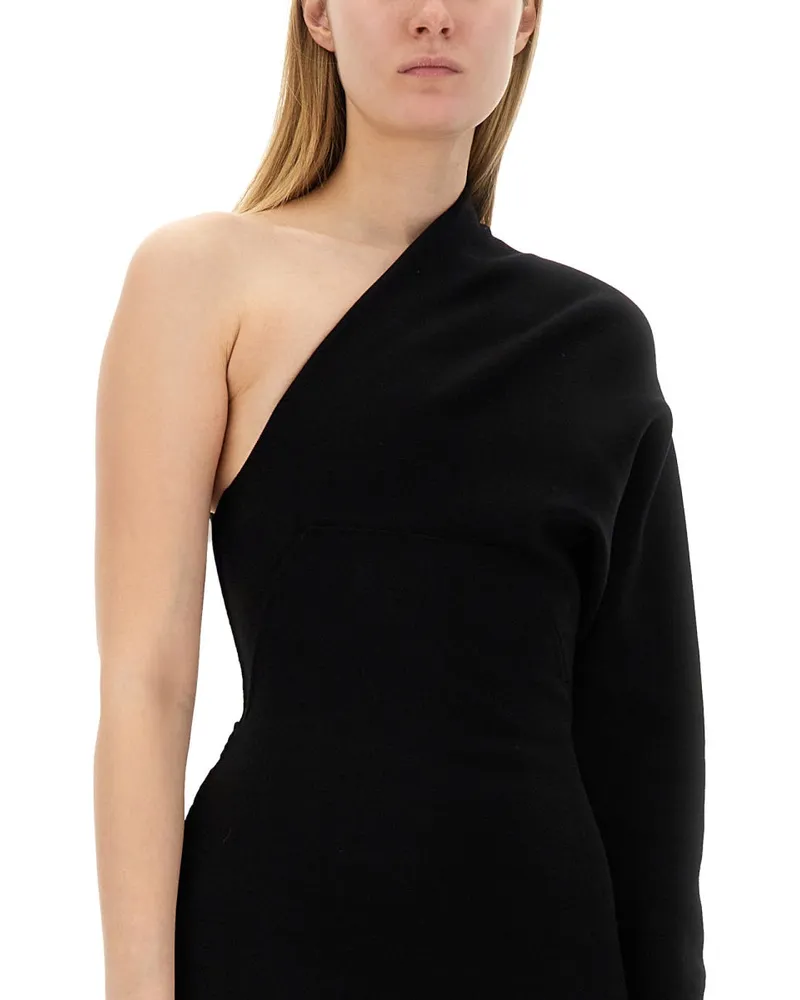 Rick Owens One-Shoulder Dress — Black 