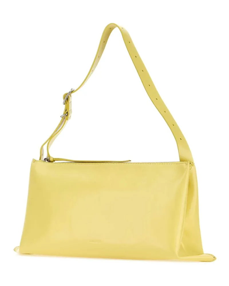 Jil Sander Women's Yellow Leather Shoulder Bag Pastelyellow Borse A Mano Yellow