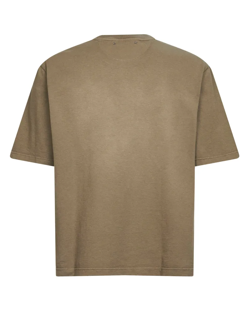 Golden Goose Men Beige Bleached Cotton Jersey T-Shirt T-Shirts And Polos Beige