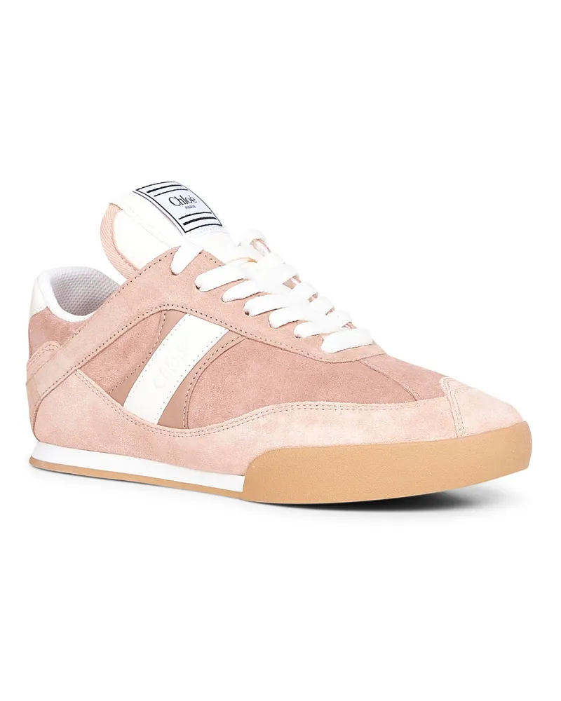 Chloé Women's Pink Kick Sneakers Cowhide Trainers Pink
