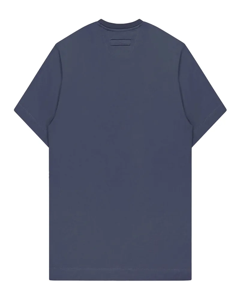 Ermenegildo Zegna Logo-Embroidered T-Shirt — Navy Navy