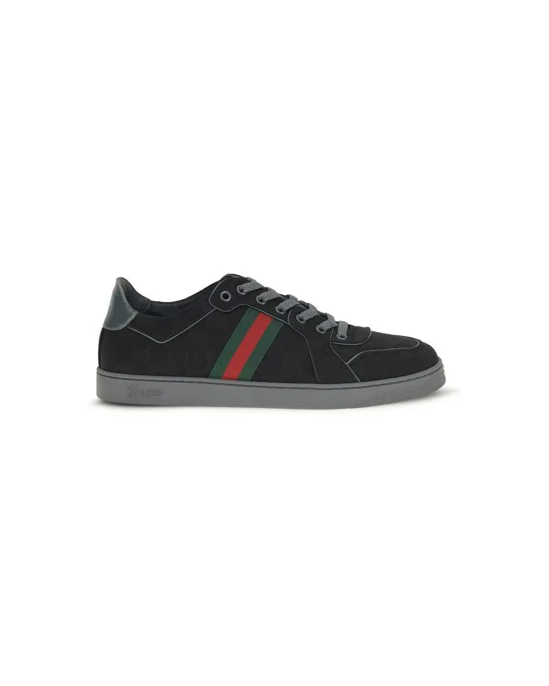Gucci Men's Black Fabric Athletic Sneakers Black