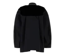 Women's Black Grosgrain Oversize Jacket Giubbini
