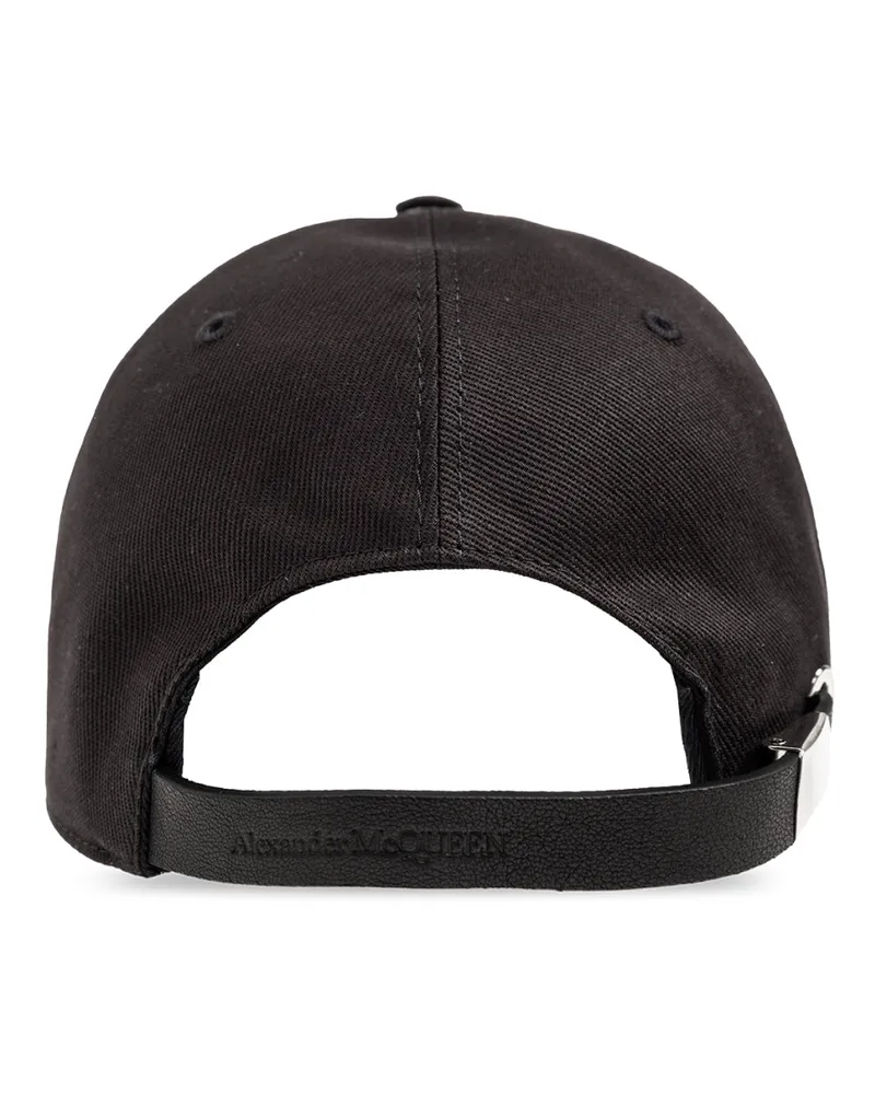 Alexander McQueen Men's Embroidered Logo Baseball Cap Black Accessories > Beanies & Hats Black