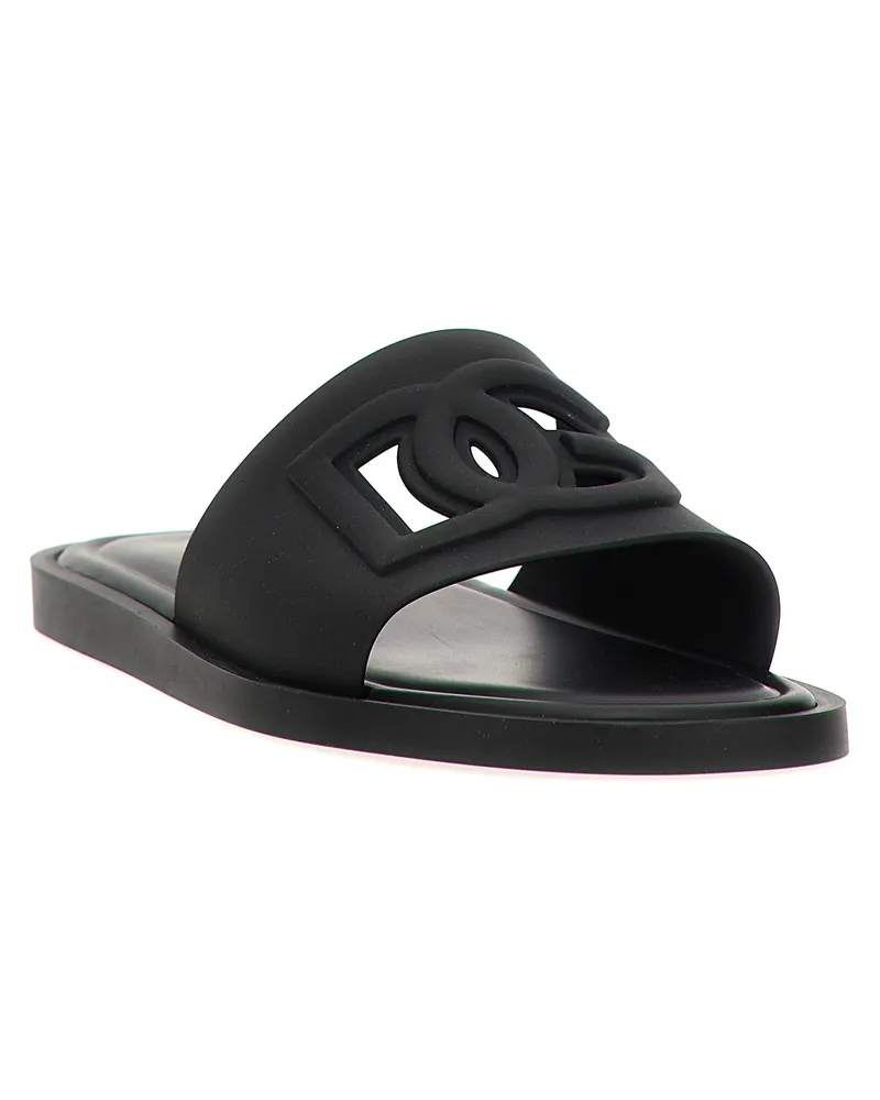 Dolce & Gabbana Men's Black Polyethylene Slides Shoe Black