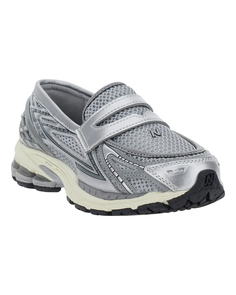 New Balance Unisex Sneakers Lifestyle Metallic Leather-Textile Trainers Leather/textile Gray