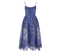 Women's Blue Linen Long Dress