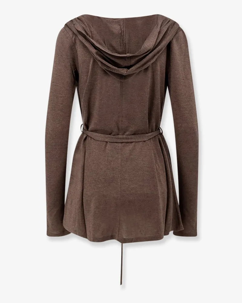 Max Mara Women's Cardigan Mxmfalda Brown Lyocell-Silk Sweater Brown