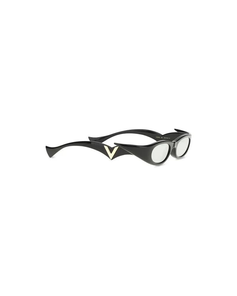 Valentino Garavani Women's Black Acetate Sunglasses Black