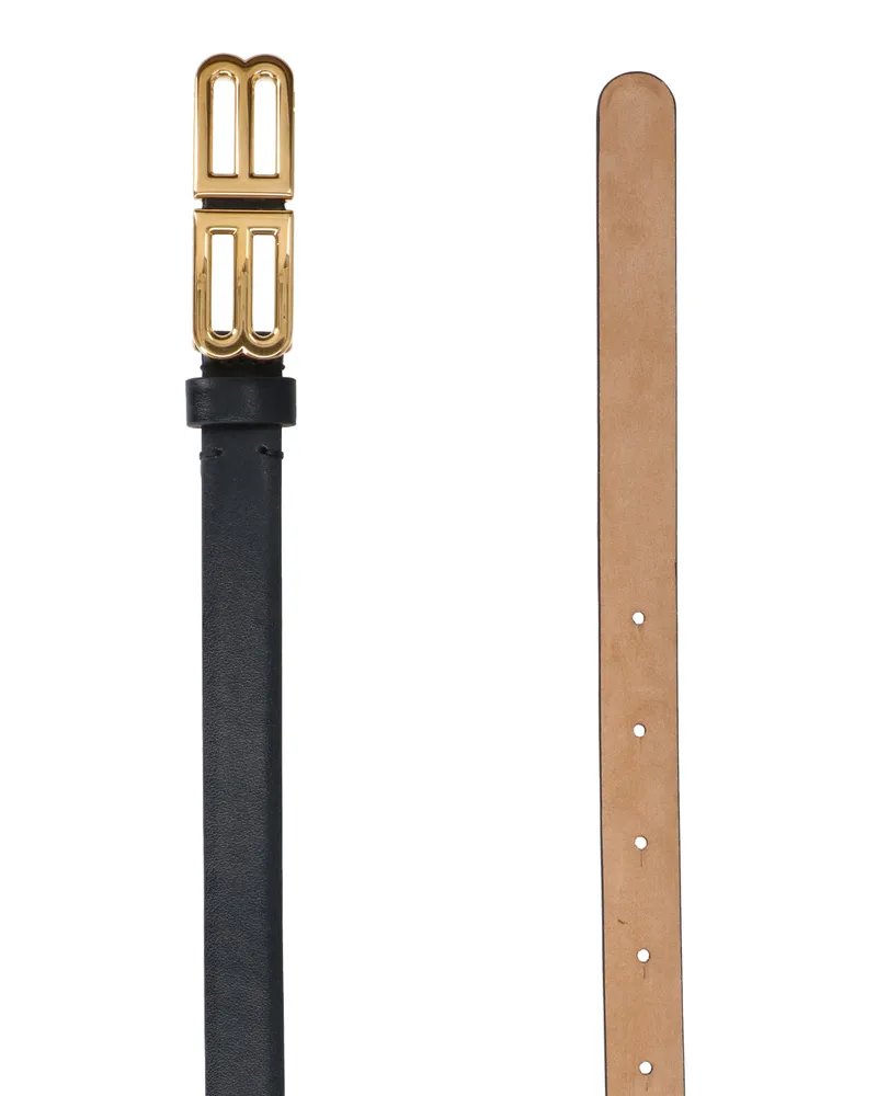 Balenciaga Women's Belts Black Calf Leather Black