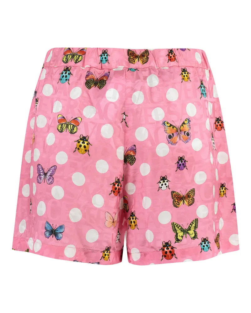 Versace Women's Silk Blend Shorts Pink Viscose Pink
