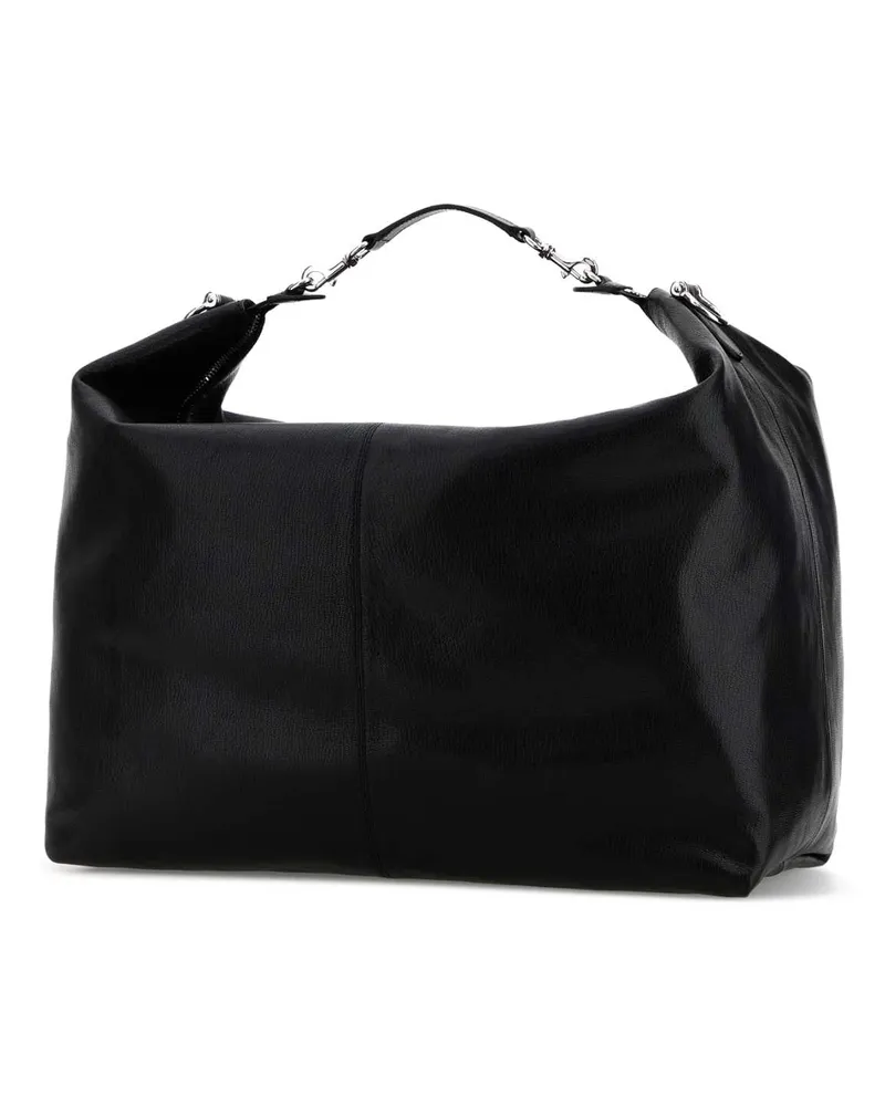 Gucci Men's Black Leather Shopping Bag Blackvrv Borse A Mano Black