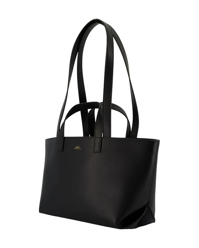 A.P.C. Women's Le Drummer Small Shoulder Bag -  Leather Black Cowhide Shoulder-Hobo-Bags Black