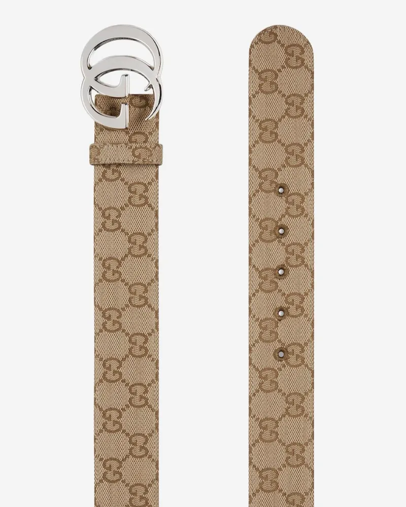 Gucci Men's Belt Gg Marmont Fabric Multicolour Multicolor