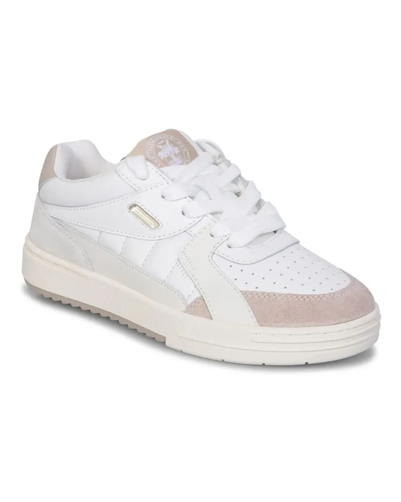 Palm Angels Women's White Calfskin Low Top Sneakers White