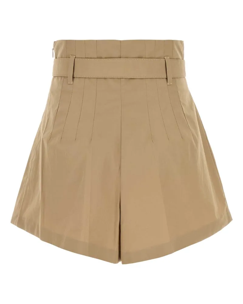 Prada Women's Beige Poplin Shorts Kaki Bermuda Beige