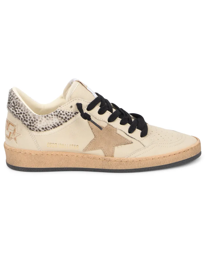 Golden Goose Women's Sneakers Super Star Leather Milk-Bordeaux-Black Lambskin Trainers Milk/bordeaux/black Beige